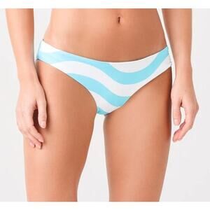 NWT Solid & Striped Retro Swim Reversible Bikini Bottom XS Blue Stripe Kidcore